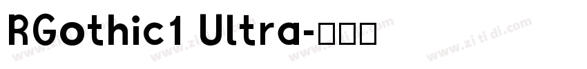 RGothic1 Ultra字体转换